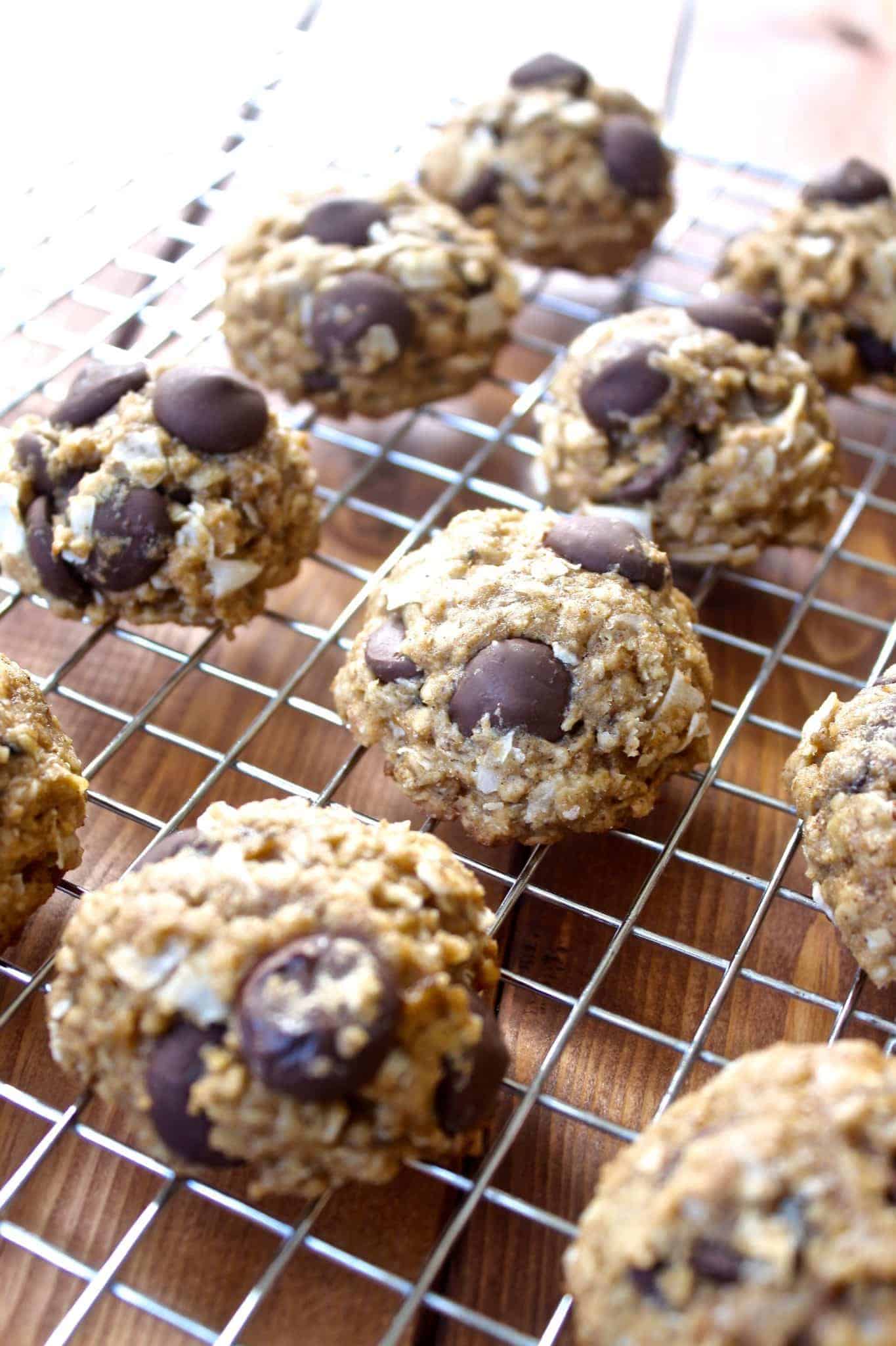 Banana Coconut Dark Chocolate Chip Cookies • Fit Mitten Kitchen