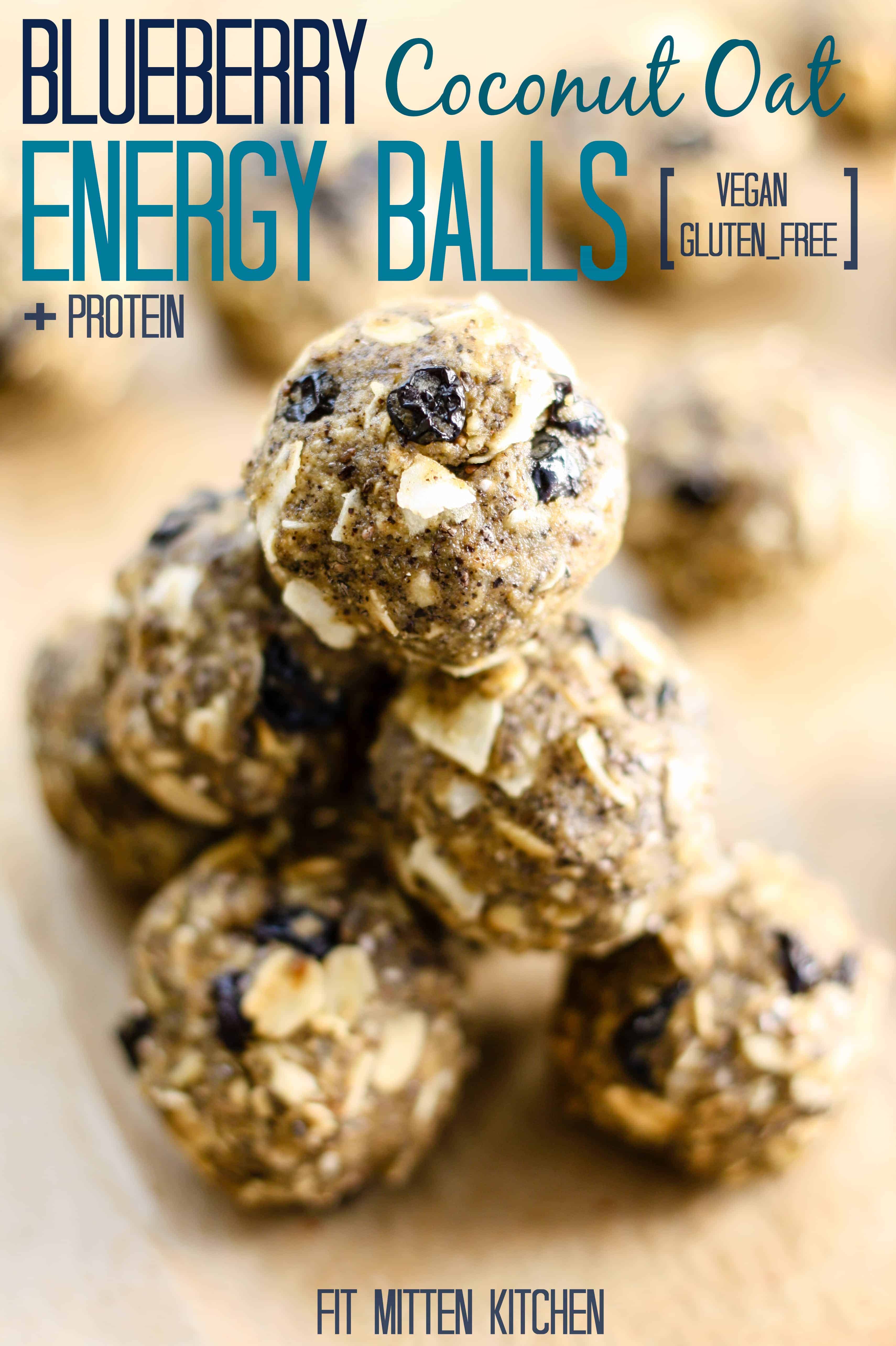 Blueberry Coconut Oat Energy Balls [vegan, glutenfree] • Fit Mitten