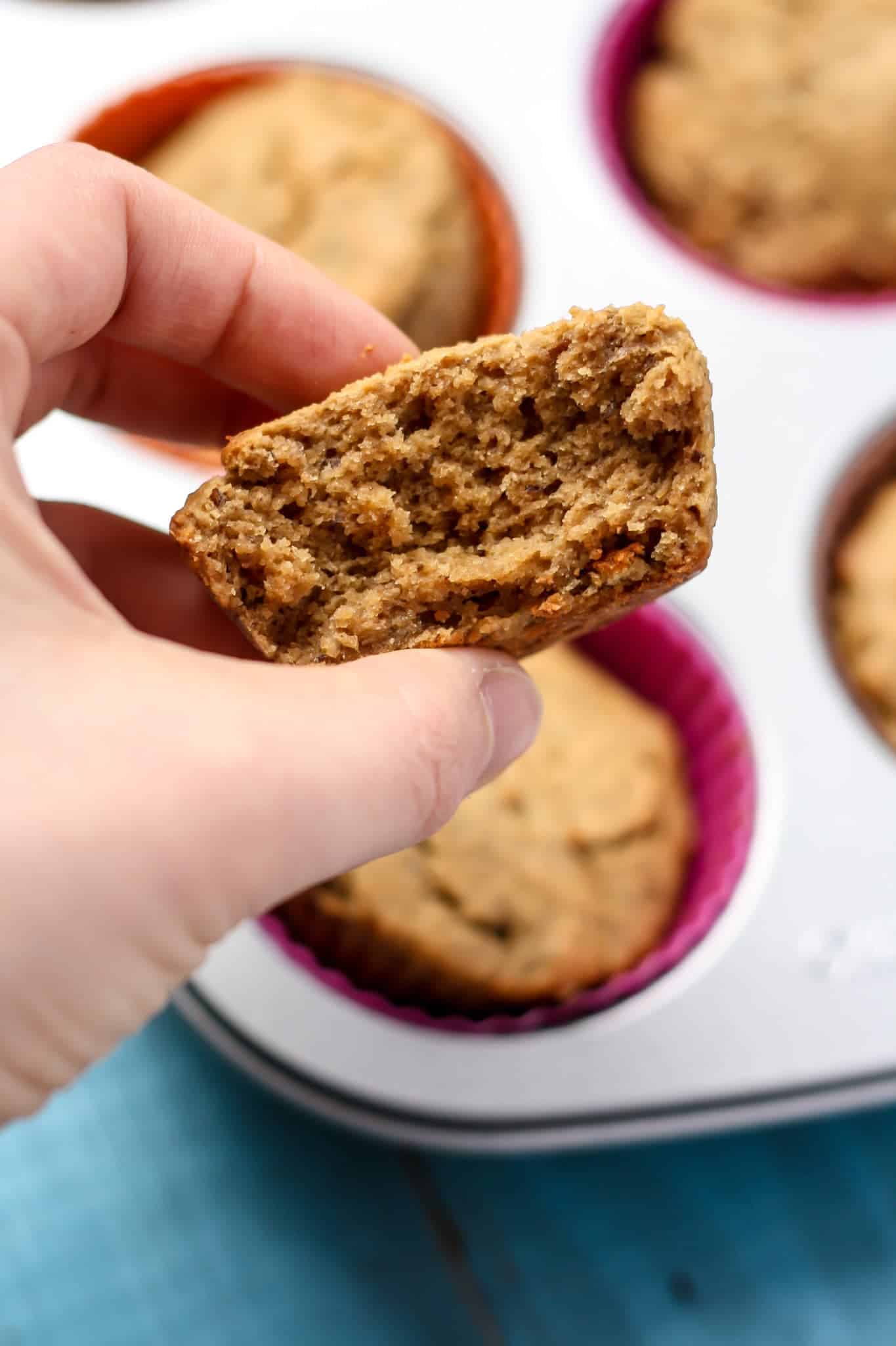 Vegan Peanut Butter Protein Muffins [glutenfree] • Fit Mitten Kitchen