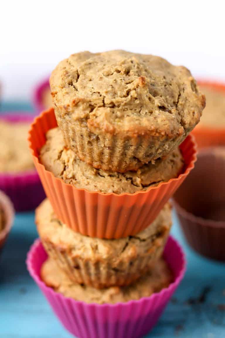 Vegan Peanut Butter Protein Muffins [glutenfree] • Fit Mitten Kitchen