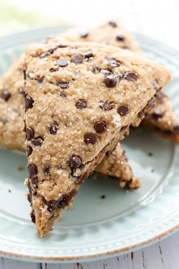 Vegan Whole Wheat Chocolate Chip Scones • Fit Mitten Kitchen