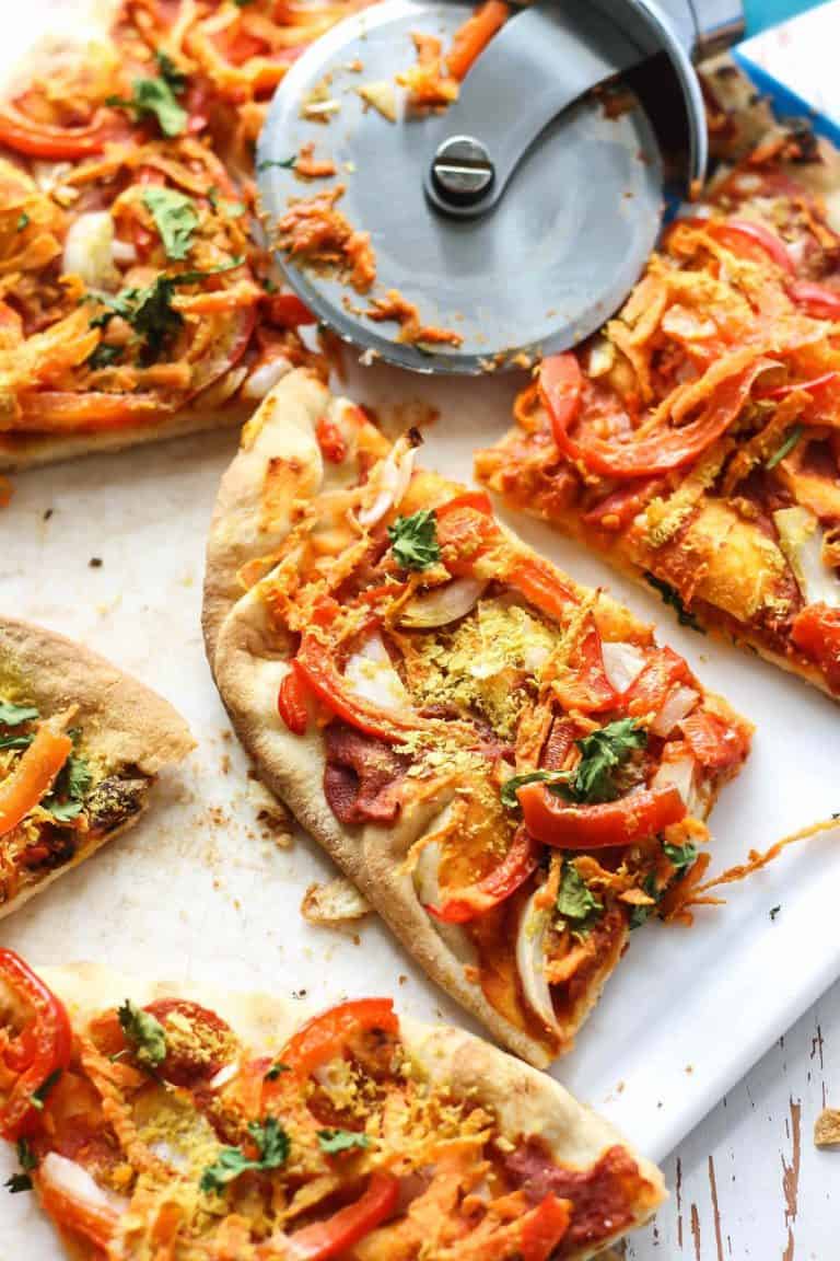 Easy Vegan Thai Naan Pizza • Fit Mitten Kitchen