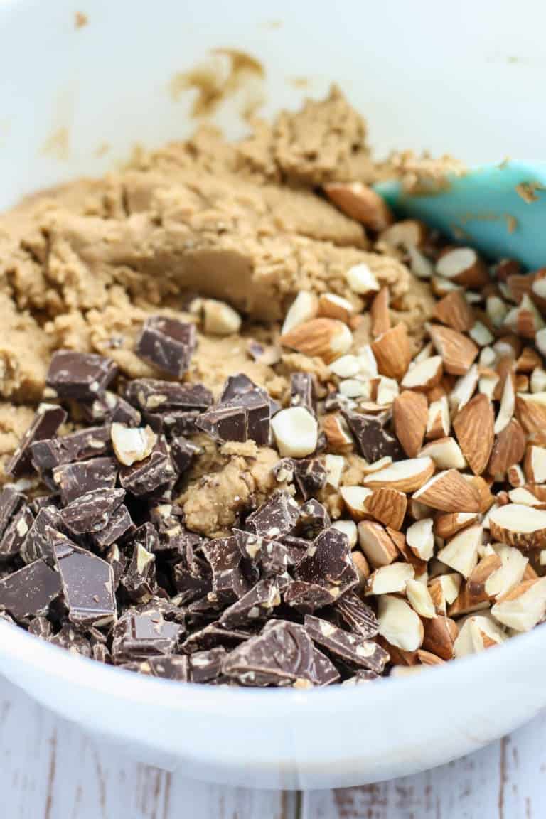 Salted Dark Chocolate Chunk & Almond Cookies • Fit Mitten Kitchen