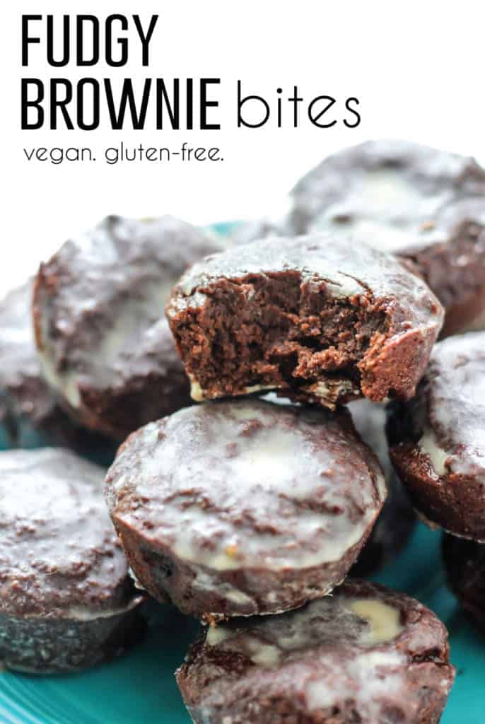 Fudgy GlutenFree Vegan Brownie Bites [with Among Friends Baking Mixes