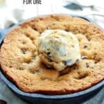 Whole Grain Chocolate Chip Skillet Cookie for one
