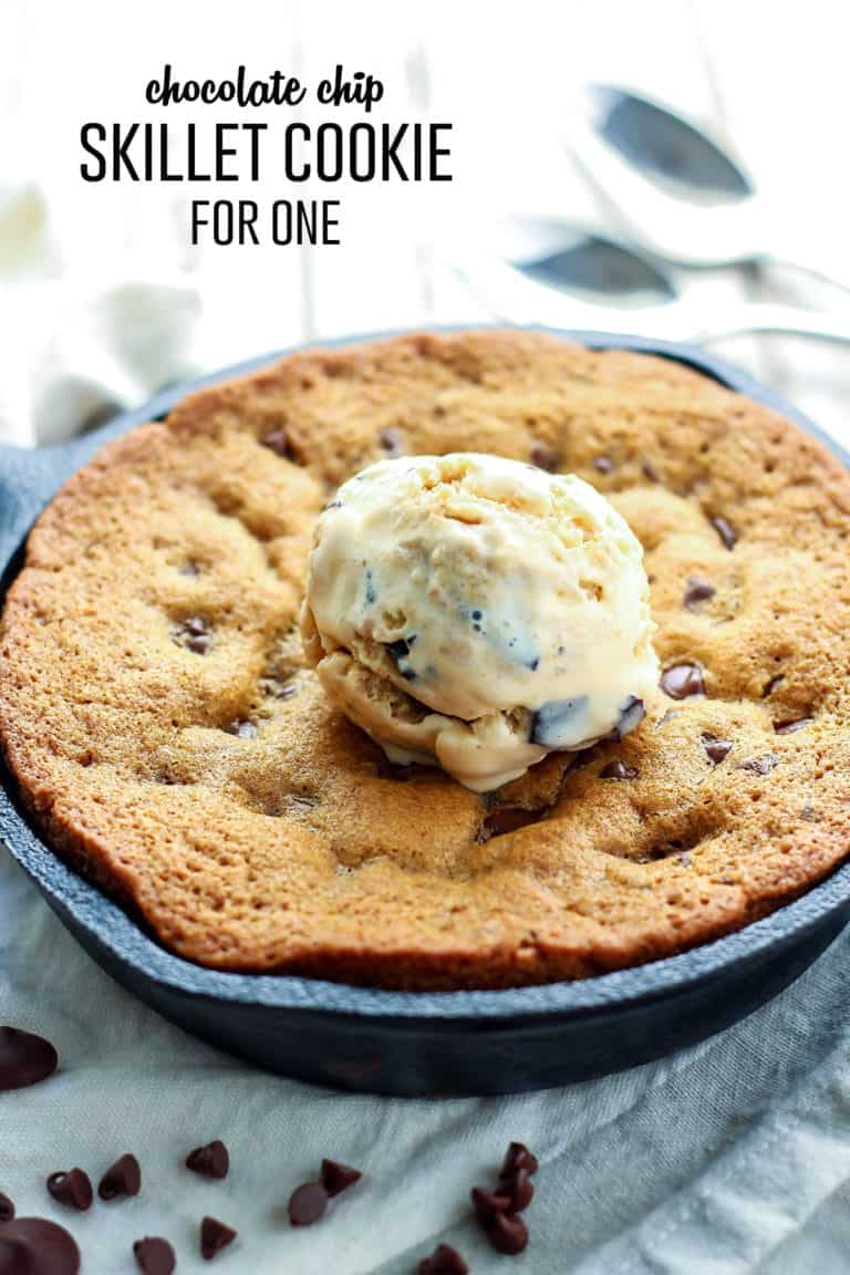 Chocolate Chip Skillet Cookie {for sharing} • Fit Mitten Kitchen