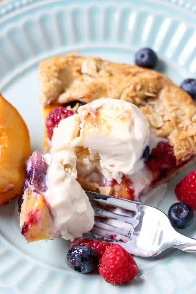 Whole Wheat Berry Peach Galette • Fit Mitten Kitchen