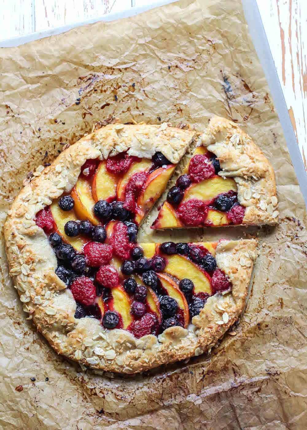Whole Wheat Berry Peach Galette • Fit Mitten Kitchen