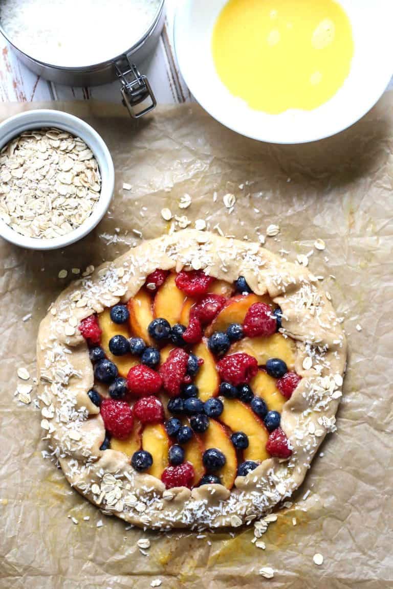 Whole Wheat Berry Peach Galette • Fit Mitten Kitchen