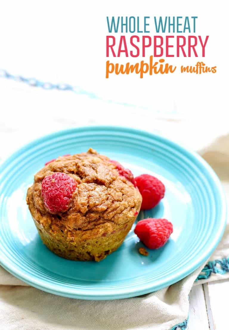 Raspberry Pumpkin Muffins • Fit Mitten Kitchen