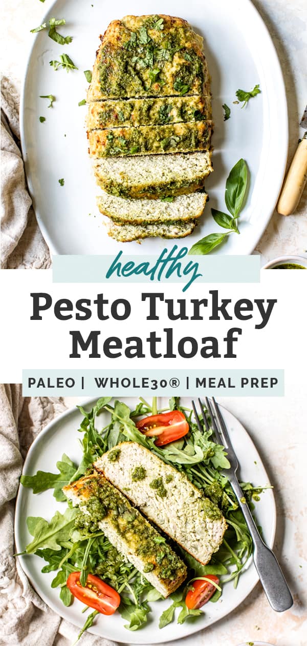 Pesto Turkey Meatloaf {paleo, Whole30®} • Fit Mitten Kitchen