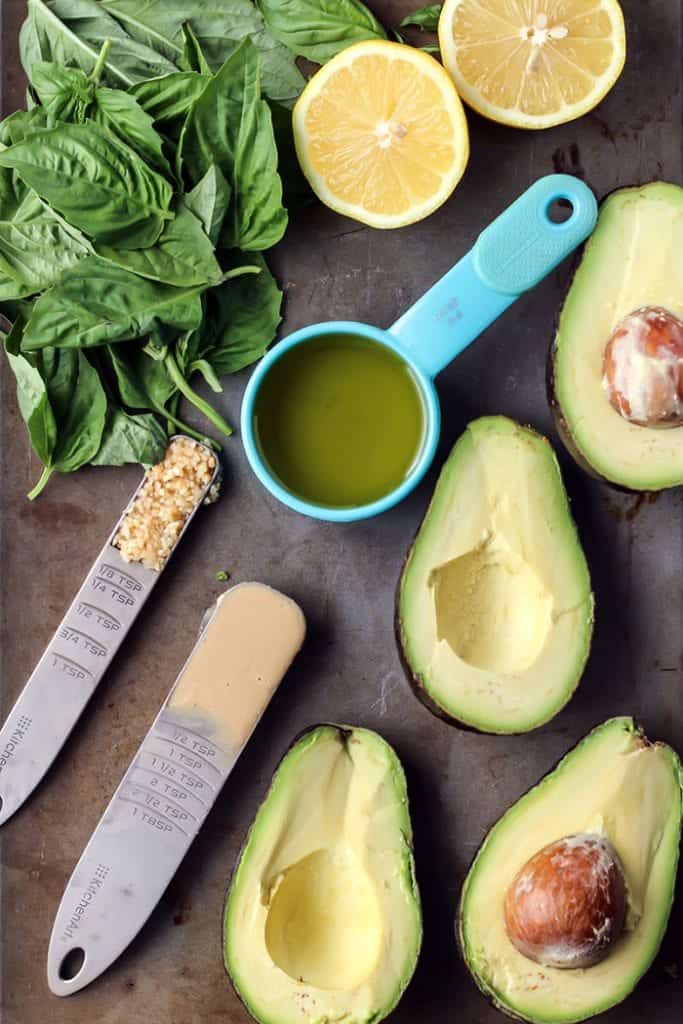 Kale Salad with Green Goddess Dressing {paleo} • Fit Mitten Kitchen