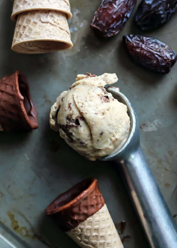 Cashew Butter Fudge Coconut Ice Cream • Fit Mitten Kitchen