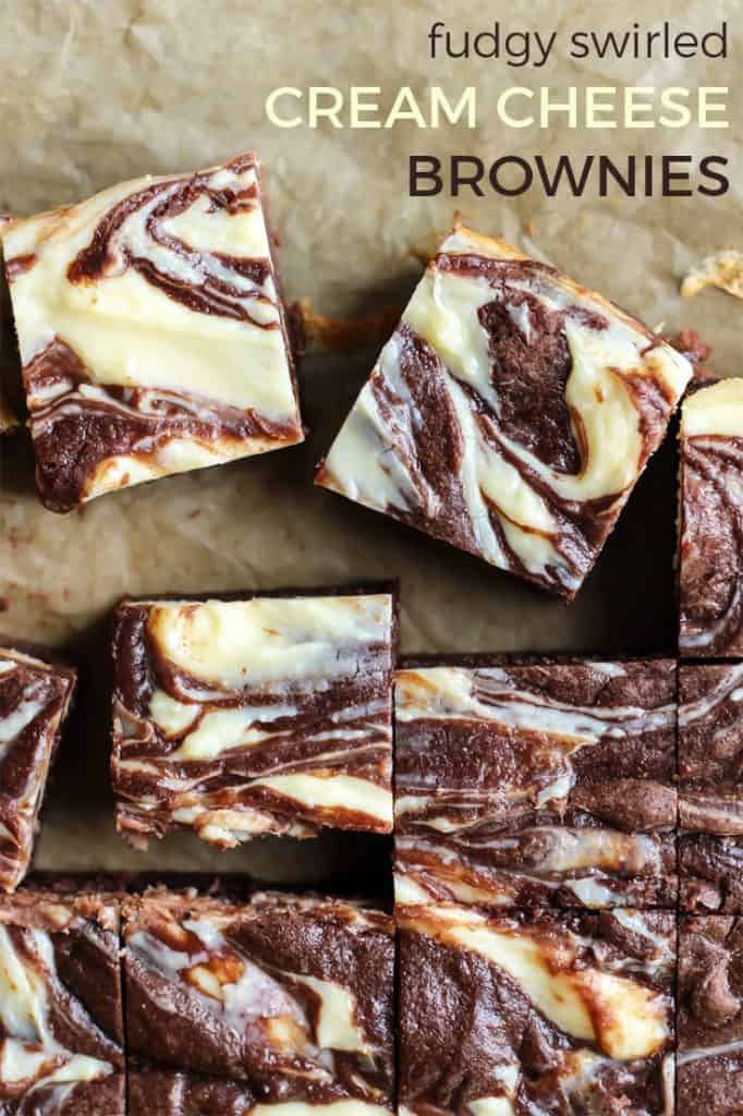 The Best Fudgy Swirled Cream Cheese Brownies • Fit Mitten Kitchen