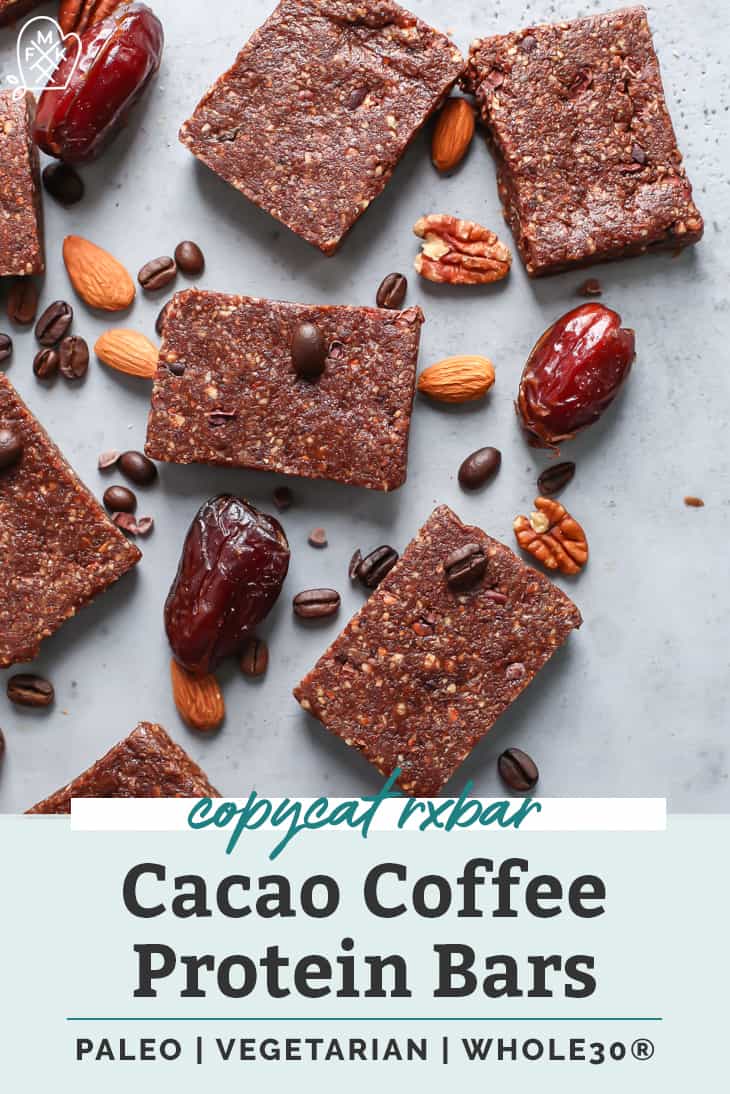 Cacao Coffee Protein Bars [copycat RXBAR] | Fit Mitten Kitchen