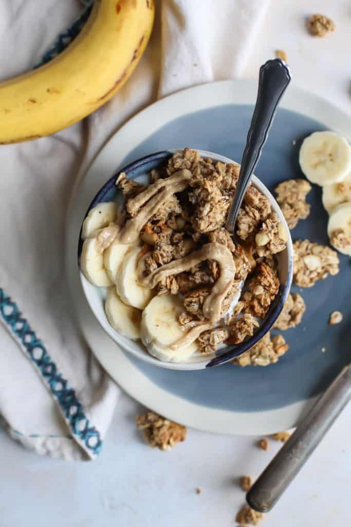 Cashew Butter Banana Granola • Fit Mitten Kitchen