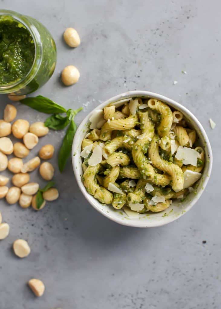 Macadamia Nut Basil Pesto • Fit Mitten Kitchen