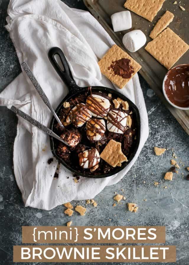 S'mores Brownie Skillet {for sharing} • Fit Mitten Kitchen