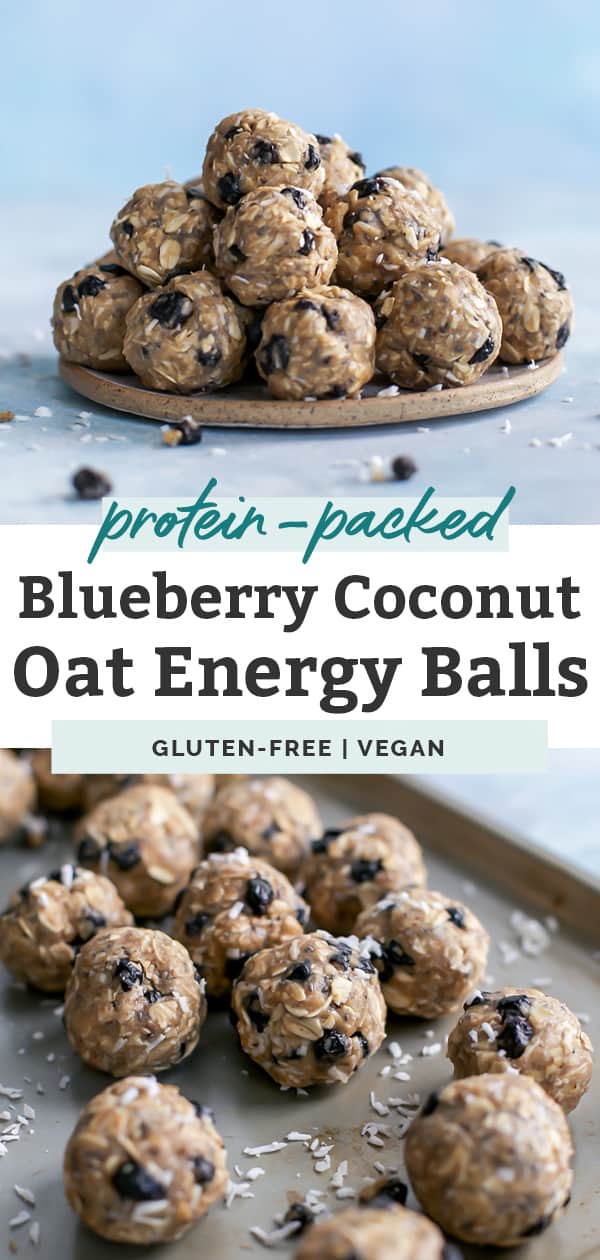 Blueberry Coconut Oat Energy Balls [vegan, glutenfree] • Fit Mitten