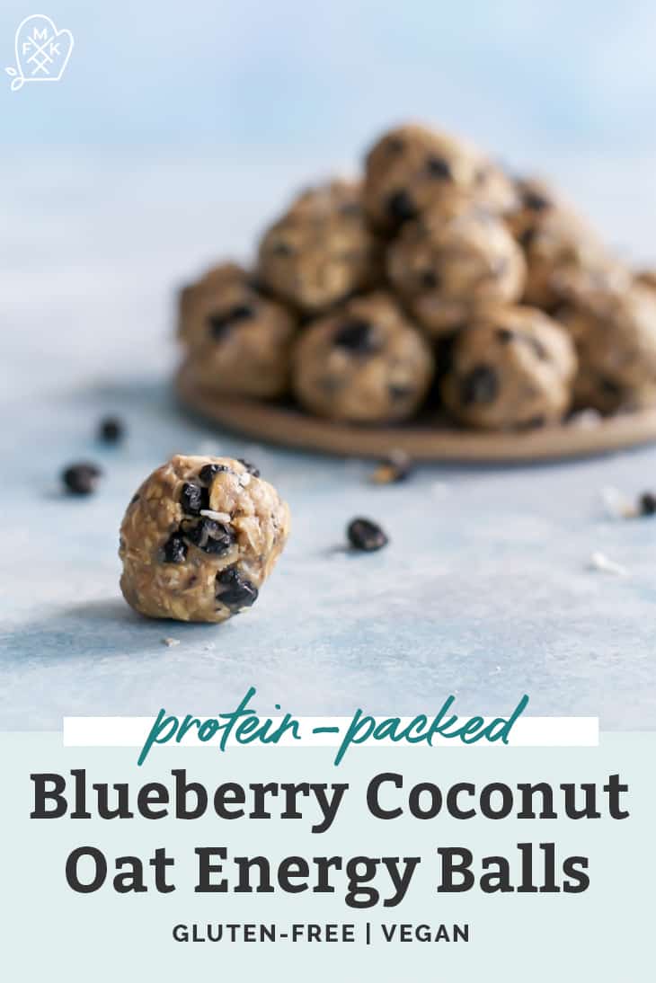 Blueberry Coconut Oat Energy Balls [vegan, glutenfree] • Fit Mitten