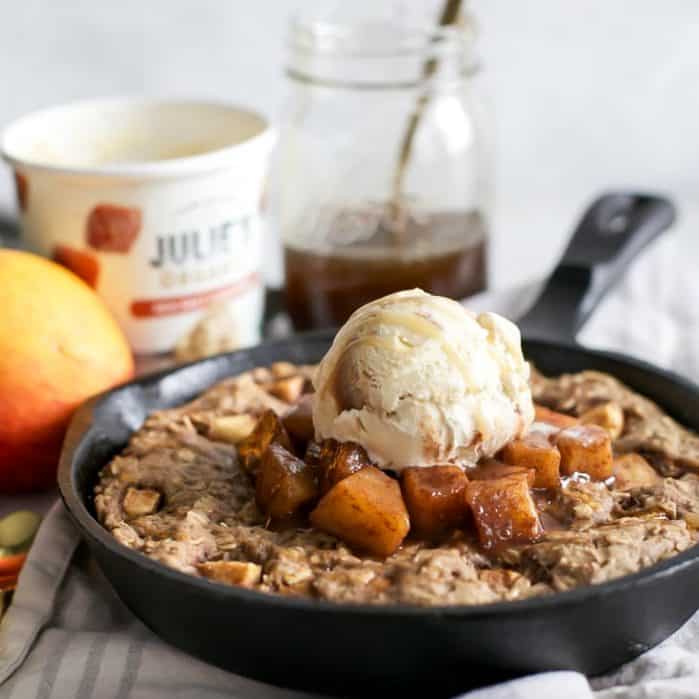 Whole Grain Oatmeal Apple Cookie Skillet • Fit Mitten Kitchen