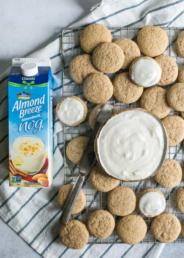 Whole Grain Eggnog Cookies {with Almondmilk Nog} • Fit Mitten Kitchen