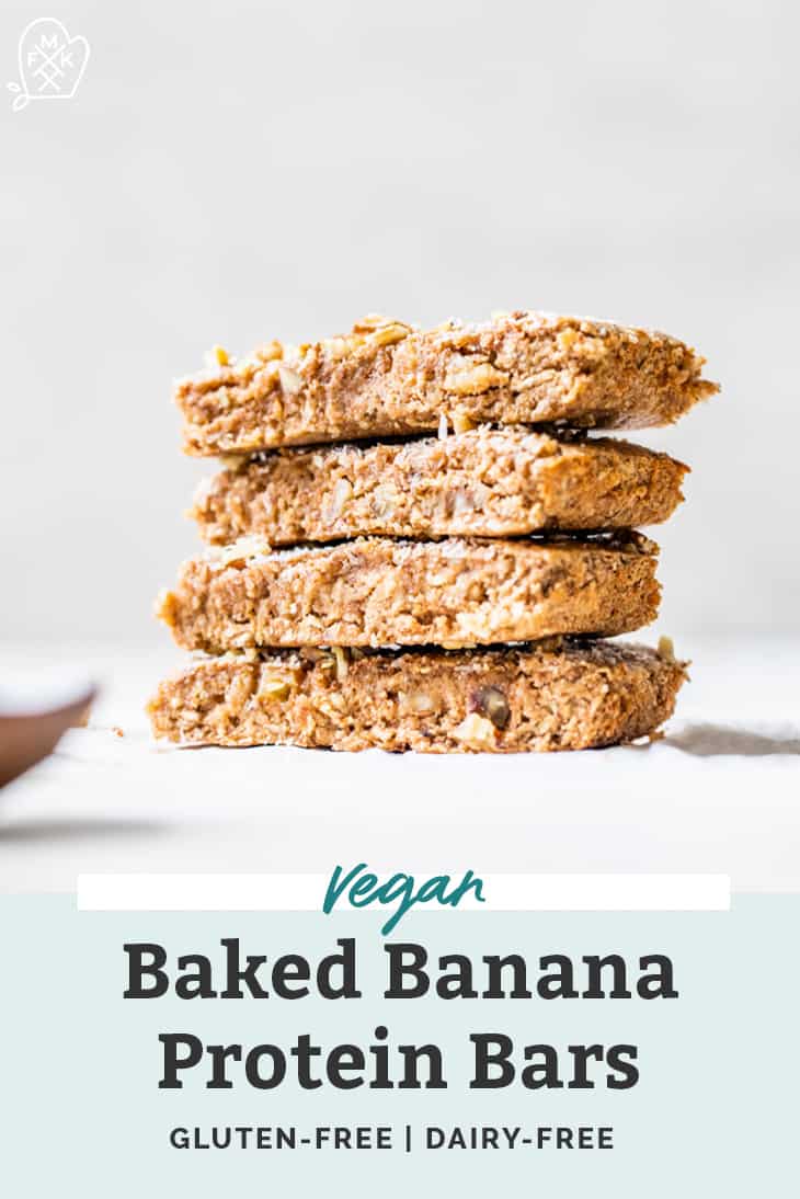 Vegan Baked Banana Protein Bars • Fit Mitten Kitchen
