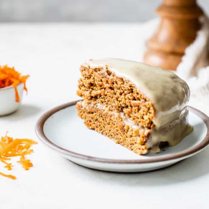 The Best Vegan Carrot Cake {healthier} • Fit Mitten Kitchen
