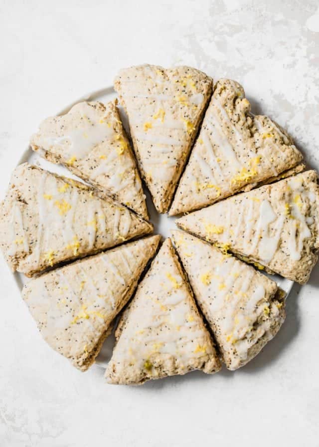 Lemon Poppy Seed Scones (vegan recipe) • Fit Mitten Kitchen