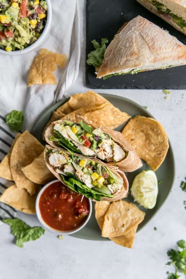 Southwest Chicken Wrap (sandwich or salad!) • Fit Mitten Kitchen