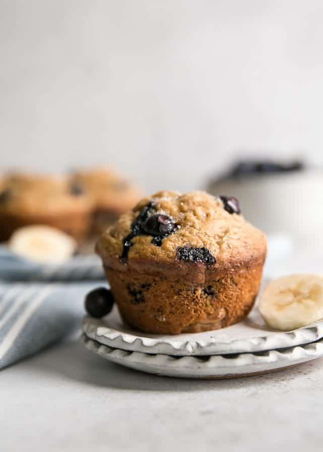 Yogurt Banana Blueberry Muffins • Fit Mitten Kitchen
