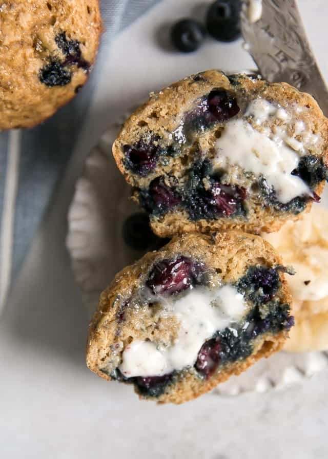 Yogurt Banana Blueberry Muffins • Fit Mitten Kitchen