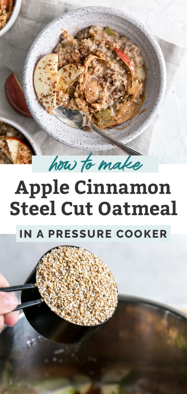 Instant Pot Steel Cut Oats {with apples & cinnamon} • Fit Mitten Kitchen