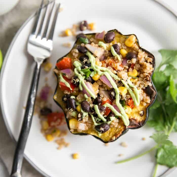 Mexican Stuffed Acorn Squash {vegan & gluten free} • Fit Mitten Kitchen