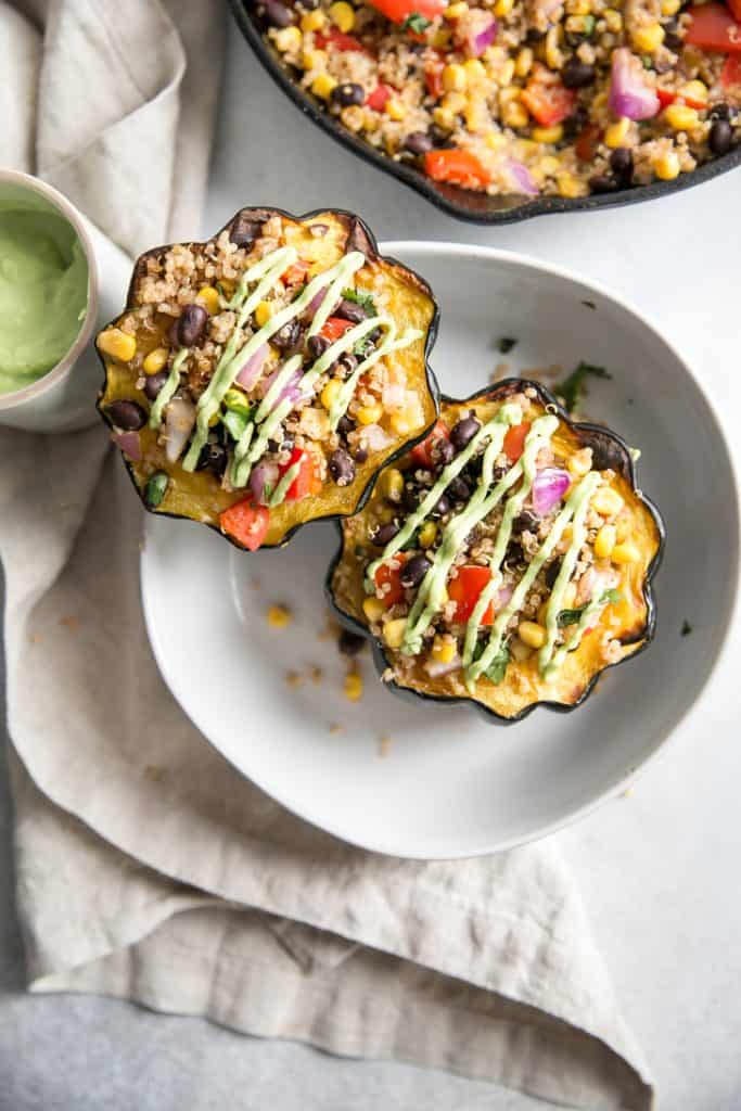 Mexican Stuffed Acorn Squash {vegan & gluten free} • Fit Mitten Kitchen