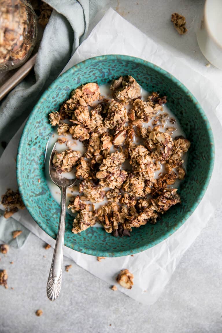 Chocolate Chip Granola with Sea Salt {vegan} • Fit Mitten Kitchen