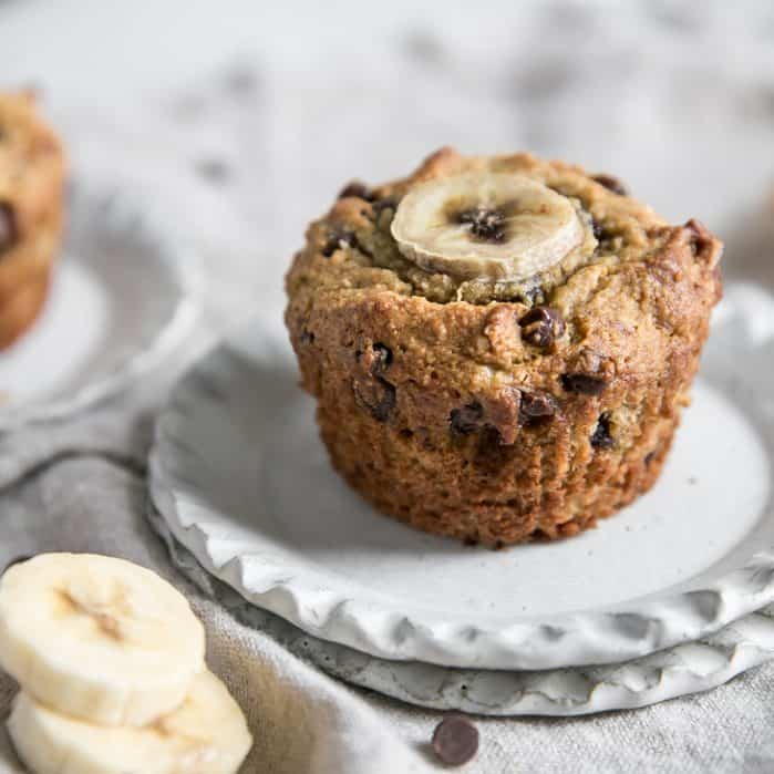 Almond Flour Banana Chocolate Chip Muffins • Fit Mitten Kitchen