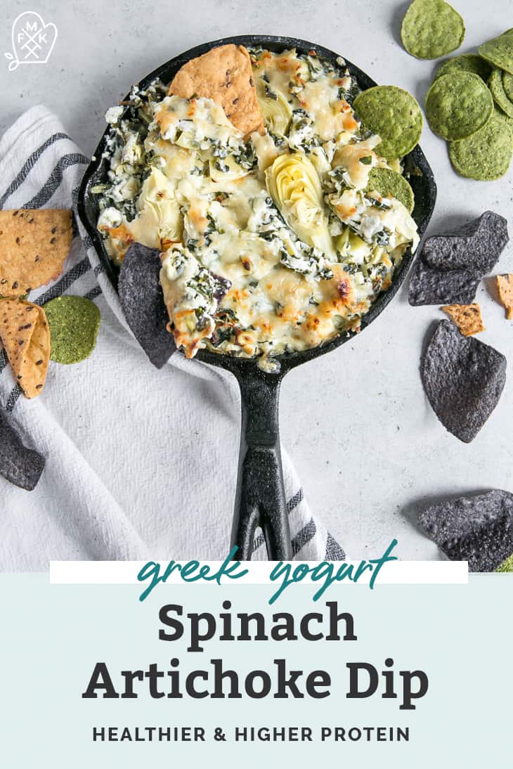 Greek Yogurt Spinach Artichoke Dip • Fit Mitten Kitchen