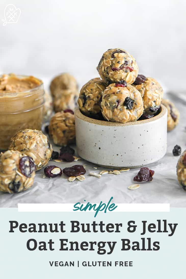 Peanut Butter & Jelly Oat Energy Balls • Fit Mitten Kitchen