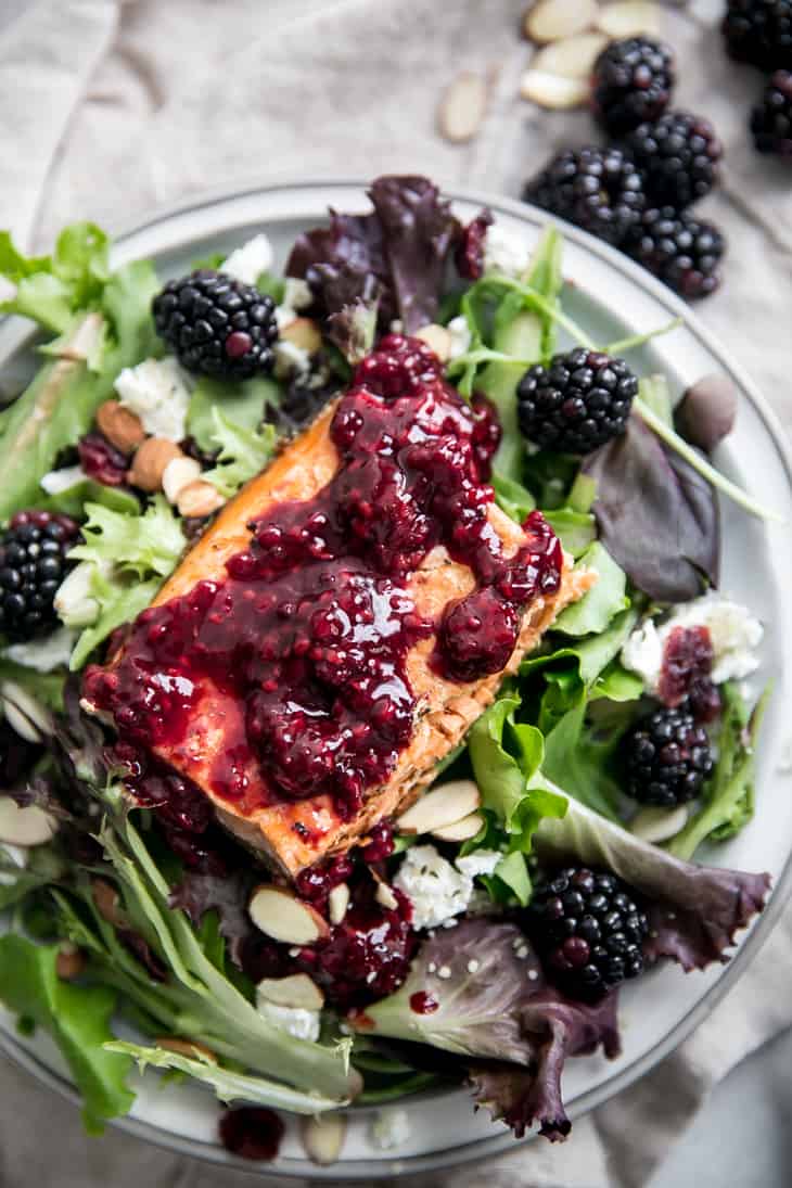 Blackberry Glazed Salmon • Fit Mitten Kitchen