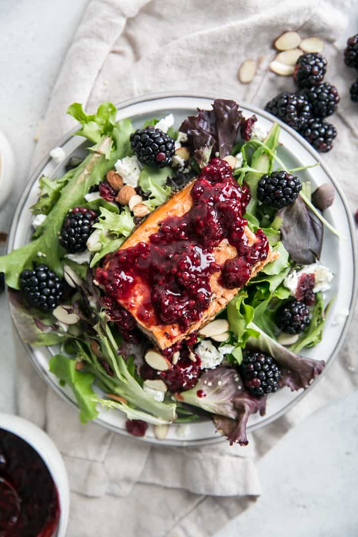 Blackberry Glazed Salmon • Fit Mitten Kitchen