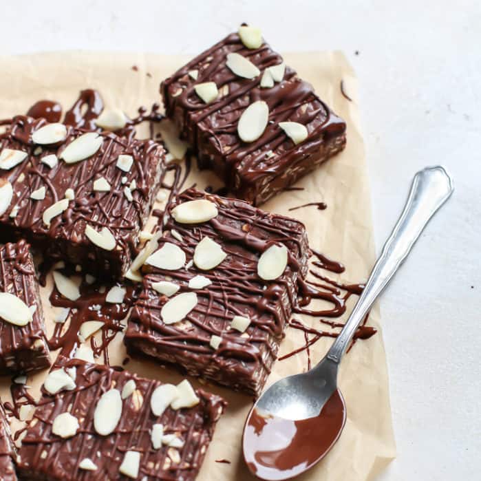 Chocolate Oat Protein Bars • Fit Mitten Kitchen