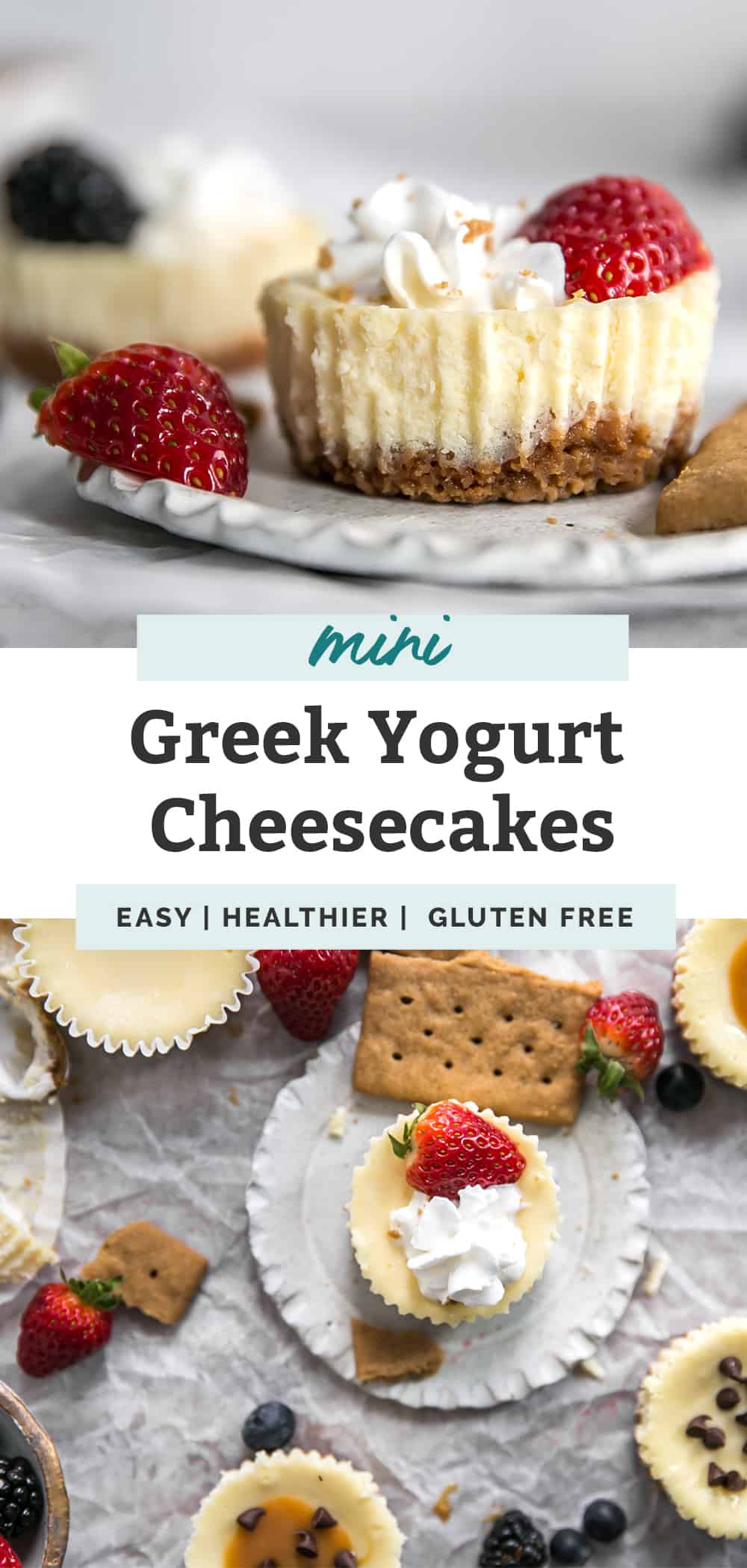 Mini Yogurt Cheesecakes {lightened up} • Fit Mitten Kitchen