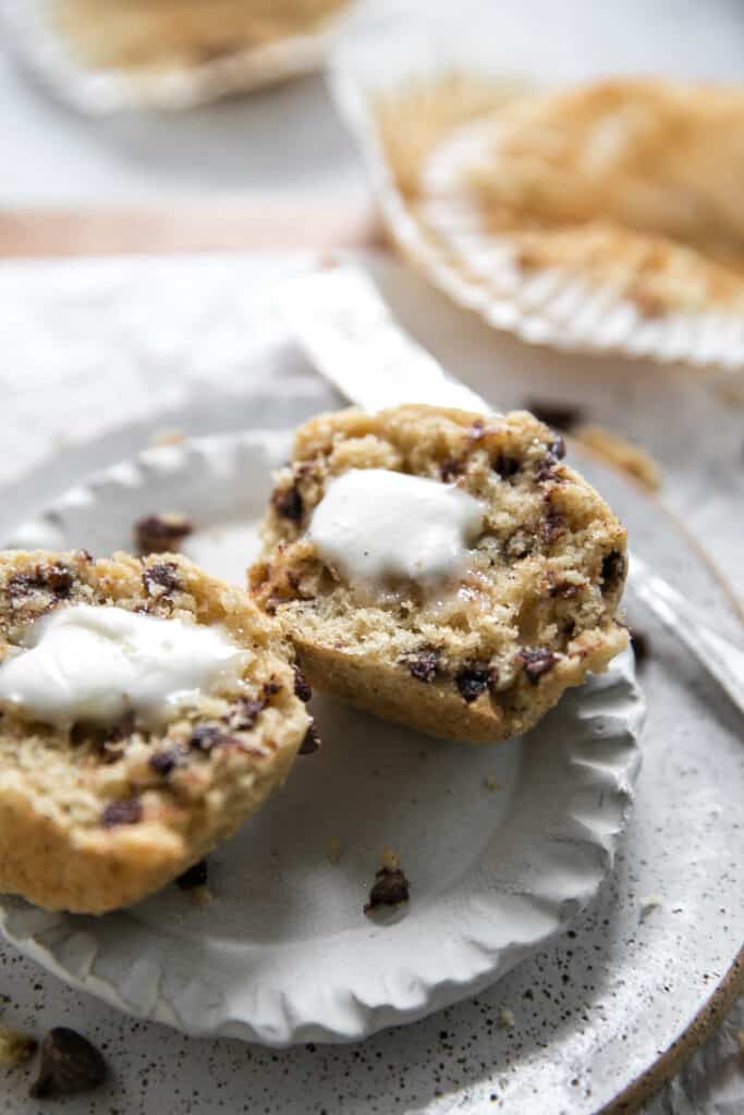 Healthy Chocolate Chip Muffins {dairy free} • Fit Mitten Kitchen