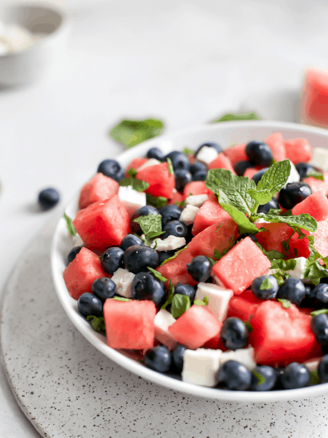 Watermelon Blueberry Salad