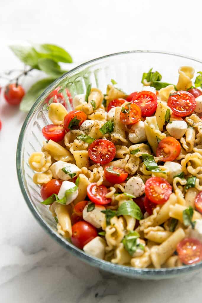 Caprese Pasta Salad • Fit Mitten Kitchen