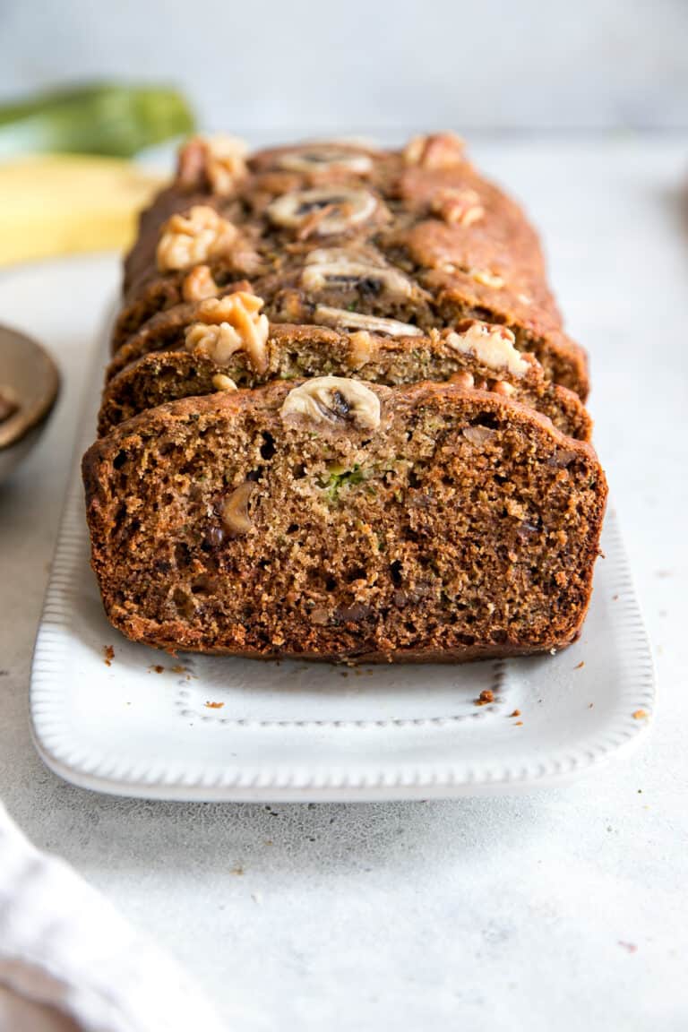 Healthy Banana Zucchini Bread • Fit Mitten Kitchen