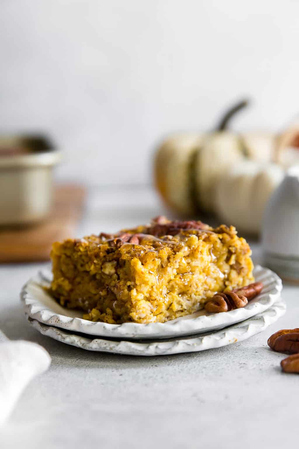 Pumpkin Baked Oatmeal • Fit Mitten Kitchen