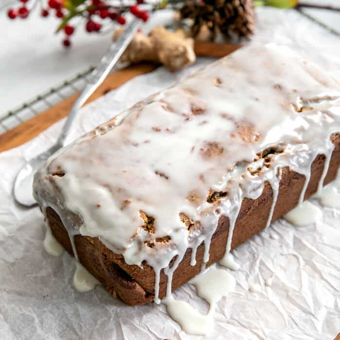 The Best Healthy Gingerbread Loaf • Fit Mitten Kitchen