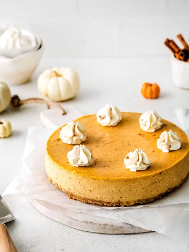 Greek Yogurt Pumpkin Cheesecake Story • Fit Mitten Kitchen